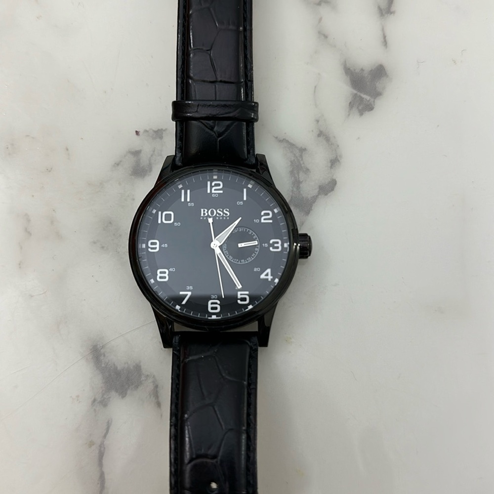 Hugo boss black leather watch
